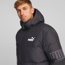 Puma Down Winter Jacket Power Hooded Down Puffer black Men